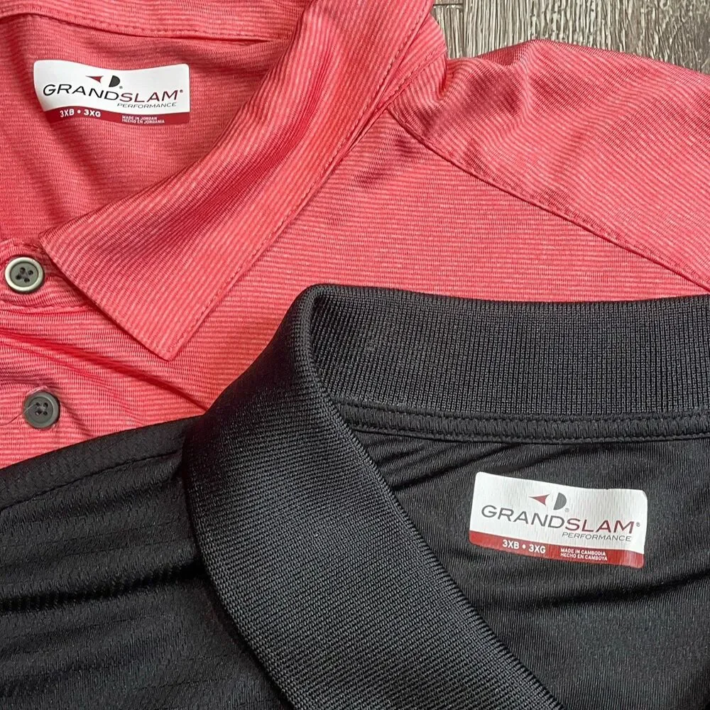Lot Of 2 Grand Slam Mens 3XB Short Sleeve Golf Polo Shirts - Picture 2 of 4